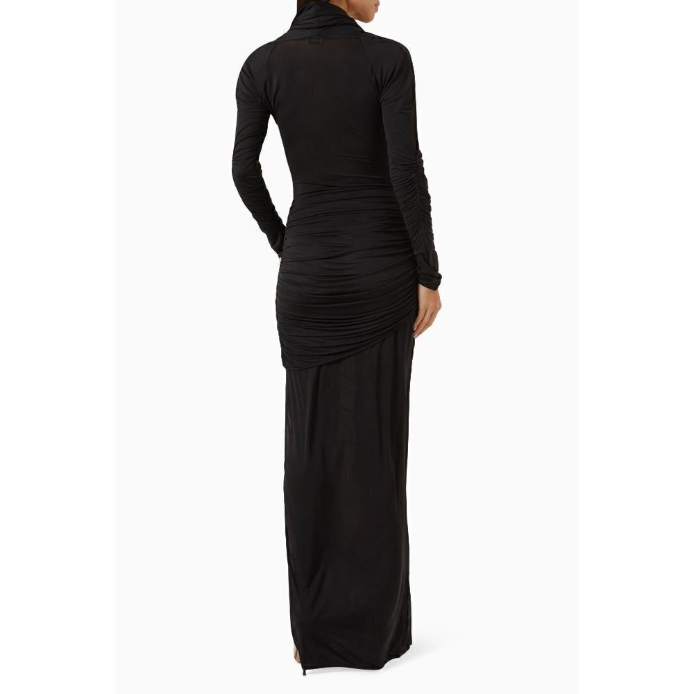 GAUGE81 Elos Maxi Dress in Black 38 6 New Womens Long Gown Hooded - Picture 12 of 16